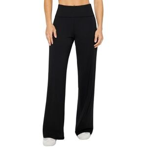 Fabletics L Black PureLuxe Foldover Straight Leg Pant